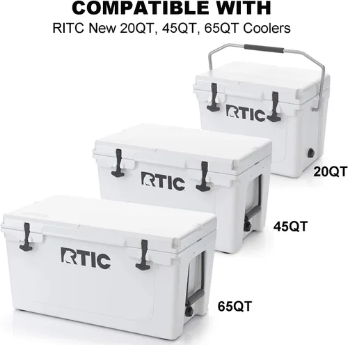 Vista 3 de Paquete de 2 tapones de drenaje para enfriadores RTIC, tapones de drenaje grandes y pequeños compatibles con refrigeradores RTIC de 20 cuartos