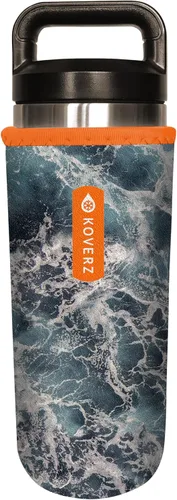 Vista 85 de Funda de neopreno para botella de agua Koverz, funda de neopreno, se ajusta a botellas de agua de 24-30 oz, lavable y reutilizable, tamaño grande