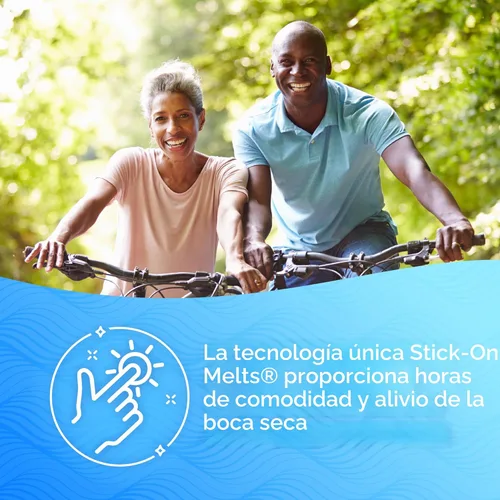 Vista 9 de Oracoat XyliMelts para Boca Seca de Noche o Día - Discos Adhesivos Hidratantes para Boca Seca, Sin Azúcar con Xilitol, 40 Unidades, Sabor a Menta
