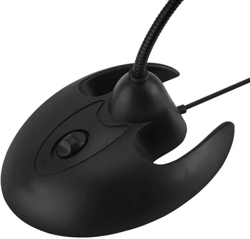 Vista 9 de Micrófono portátil, micrófono flexible de escritorio para karaoke estéreo para reuniones de oficina, chat de voz en línea, red de computadora (negro)