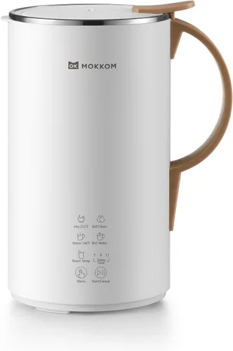 Vista 8 de MOKKOM Máquina automática de leche de nueces, máquina de leche de soja de 20 onzas, almendra casera, avena, coco, soja, leche a base de plantas