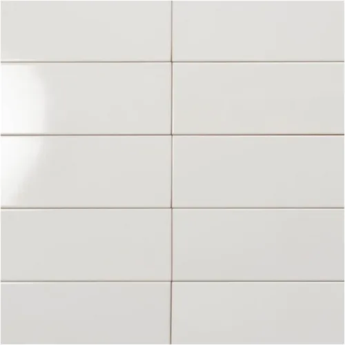 Tenedos Azulejo de pared de metro de cerámica blanco brillante de 4 x 12 pulgadas, cubre la caja de 10 pies cuadrados, ideal para salpicaduras de