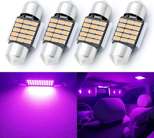 Vista 18 de AUTOGINE 4 unidades DE3022 DE3021 DE3175 3175 3022 bombillas LED Festoon 28mm 29mm 1.1" Ámbar Amarillo 3014 15-EX Chipsets para luces interiores