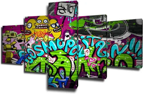 Vista 8 de Tumovo Music - 5 piezas pintura sobre lienzo