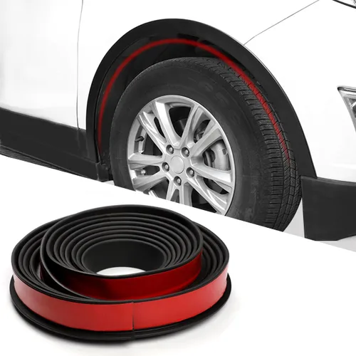 Vista 8 de Protector de Ceja de Rueda de Coche Tira de Labios de Arco de Moldura Ensanchador de Guardabarros Protector Universal de Goma Protector de Ceja