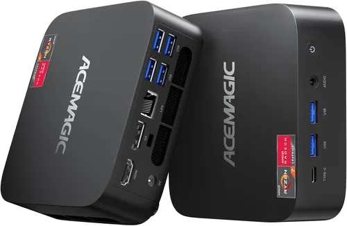 Vista 11 de ACEMAGICIAN Kron Mini K1 Mini PC, Ryzen 7 7730U, 32GB DDR4 1TB SSD Mini Computadoras, Pequeña PC de Juegos Ligera 4K@60Hz Triple Pantalla, Mini