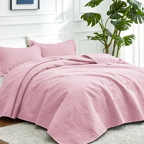 Vista 74 de Edredón de cama tamaño queen Love's cabin, color azul, para cama de verano, de microfibra ligera, estilo moderno, para todas las estaciones, 3