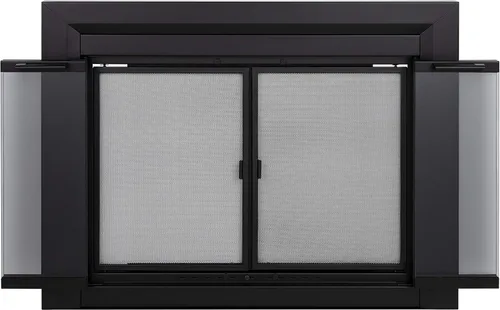 Vista 3 de Pleasant Hearth CM-3010, puerta de vidrio para chimenea Clairmont, pequeña, CM-3011