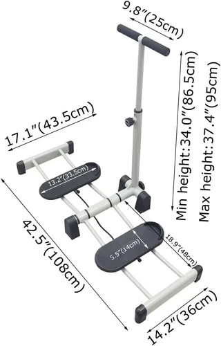 Vista 4 de Equipo de ejercicio de piernas Máquina de ejercicios de esquí Máquina de ejercicios en casa Entrenamiento cardiovascular Máquina de entrenamiento