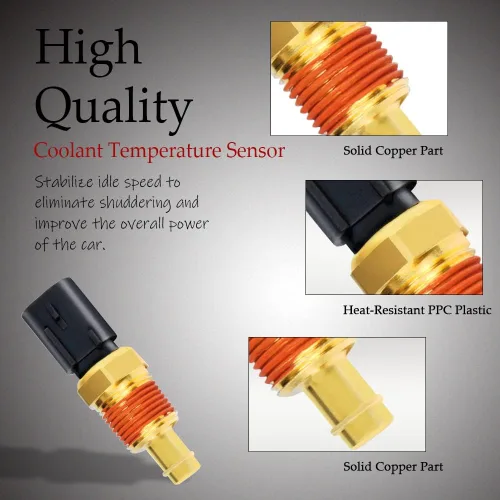Vista 3 de HAOBO Sensor de temperatura del refrigerante del motor, sensor de temperatura del agua, sensores de temperatura del refrigerante 5149077AB