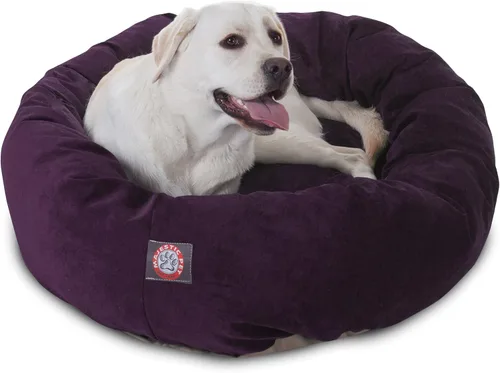 Vista 34 de Majestic Pet Cama para perros calmante de microterciopelo de 24 pulgadas, lavable – Cama redonda suave y acogedora para perros con soporte