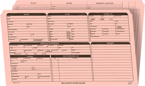 Vista 18 de NextDayLabels - Carpeta de listado de bienes raíces - Lista de panel derecho, preimpresa en cartulina duradera con lista de verificación de cierre