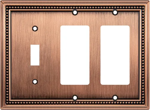 Vista 67 de Henne Bery Sunken Pearls Placa de Pared Decorativa de Servicio Pesado Placa de Interruptor Cubierta de Tomacorriente