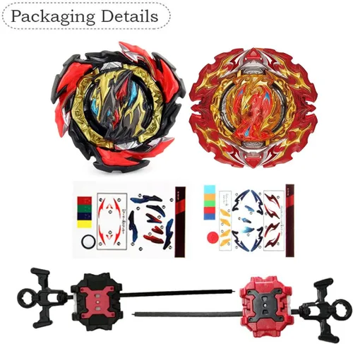 Vista 7 de Bey Battling Top Burst Gyro Toy Set 2 Spinning Tops con 2 lanzadores izquierdo y derecho para niños (191-01-02)