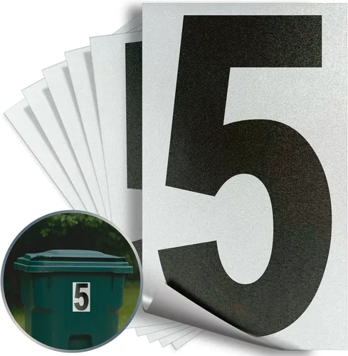 Vista 55 de iSYFIX Calcomanías de vinilo negro número 0 (Zero) – Paquete de 6 calcomanías de 1.5 pulgadas – Calcomanías de alta calidad, fondo reflectante