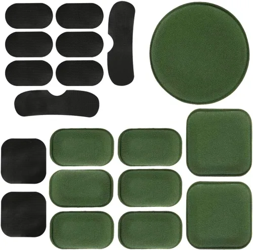 Vista 14 de Universal Airsoft Helmet Pads, Tactical Helmet Replacement Foam Padding Kits Bicycle Accessories Mats for Fast Mich CS ACH FMA USMC PASGT