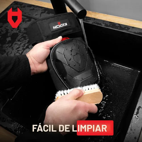 Vista 8 de Rodilleras profesionales NoCry para trabajo en construcción para hombres con soporte de tobillo y cubierta antideslizante resistente — Acolchado