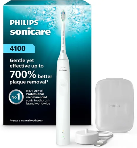 Vista 14 de Philips Sonicare 4100 HX3681/24 - Cepillo de dientes eléctrico recargable con sensor de presión, color negro