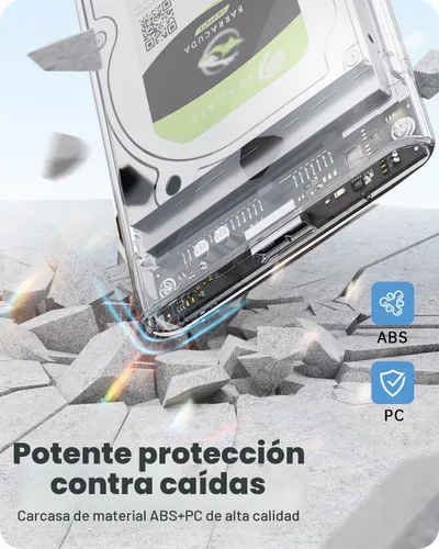 Vista 5 de POSUGEAR - Carcasa para disco duro externo de 2,5 pulgadas USB 3.0 a SATA
