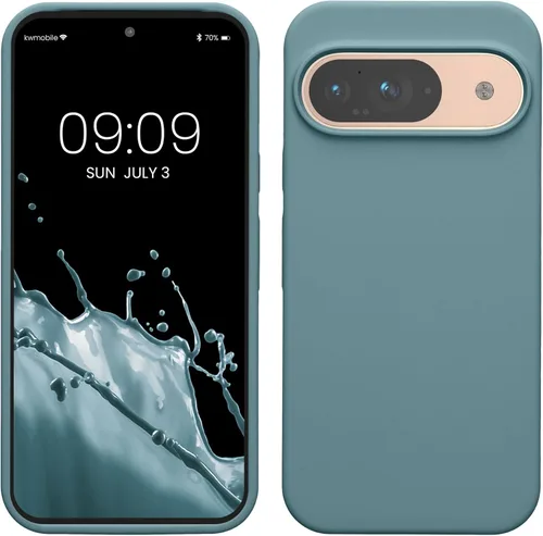 Vista 319 de kwmobile Funda Compatible con Google Pixel 6 Pro - Funda de Teléfono de Silicona TPU con Acabado Suave - Azul Caribe
