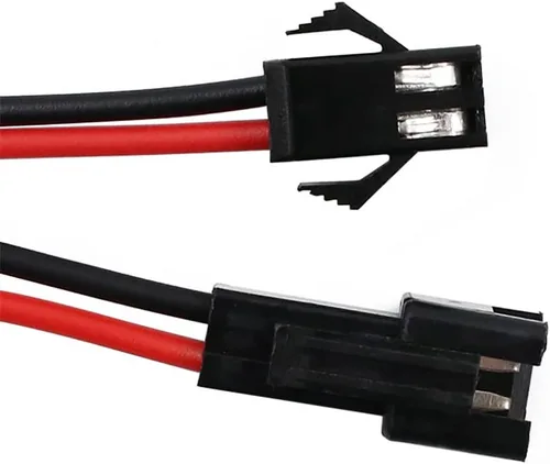 Vista 2 de Adaptador de conector macho y hembra de 22 AWG JST SM de 2 pines con cable eléctrico de 5.906 in para luz LED, 10 pares