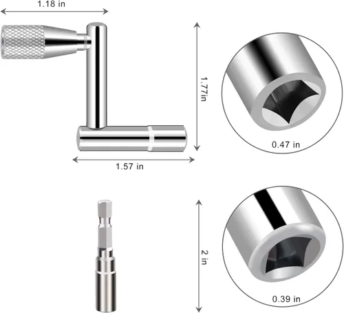 Vista 6 de EASTROCK - Juego de 3 piezas de llave de afinación de tambor con broca de taladro, llave de percusión para accesorios de tambor