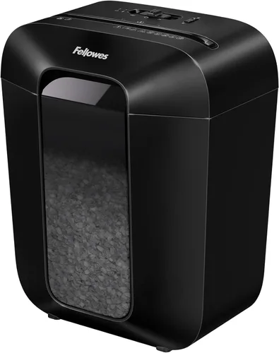 Vista 2 de Fellowes LX41-DB - Trituradora de papel de microcorte de 8 hojas para oficina en casa y aceite de trituradora Powershred Performance, botella