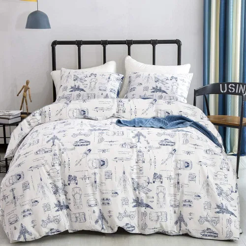 Vista 265 de CLOTHKNOW Juego de edredón de 3 piezas a cuadros color beige óxido, tamaño Full, juego de ropa de cama de cuadros edredón terracota con 2 fundas