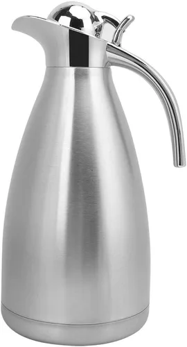 Jarra de café térmica de 2 litros,Botella térmica al vacío, botella de café de agua de acero inoxidable con aislamiento al vacío, jarra térmica para
