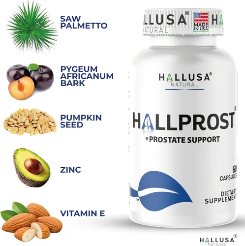 Vista 5 de Hallusa Natural Próstata Inflamada - Prostatitis - Pastillas para la próstata - HALLPROST 60 CAPSULAS