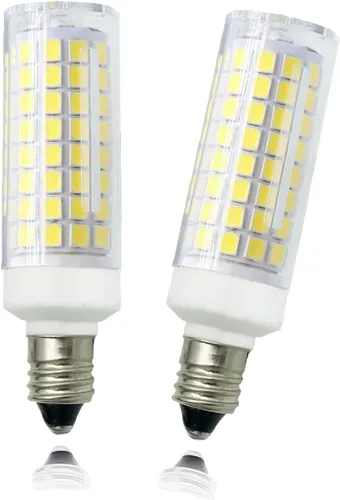 Bombilla LED E11 7W regulable Mini Candelabro Base 75W Halógeno Equivalente, T3/T4 JD Bombilla LED Maíz para Candelabros de Interior Gabinete Blanco