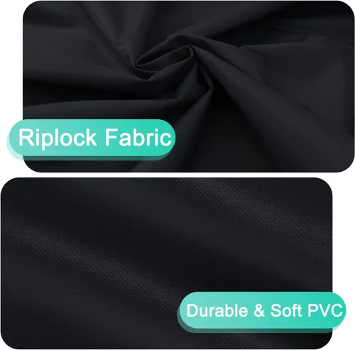 Vista 4 de ABCCANOPY Funda para otomana de patio, impermeable, resistente a los rayos UV, a prueba de polvo, fundas protectoras para muebles de césped, 26 Negro