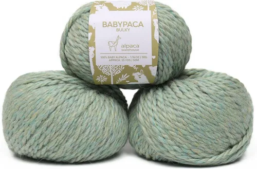 Vista 33 de 100% Hilo de Lana de Alpaca Bebé 100g Madeja Peso Grueso Teñido a Mano Hecho en Perú - Celestialmente Suave y Perfecto para Tejer y Hacer Ganchillo