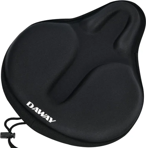 Vista 11 de DAWAY - Funda cómoda para asiento de bicicleta - Cojín acolchado de gel de silicona y espuma viscoelástica para asiento de bicicleta para hombres