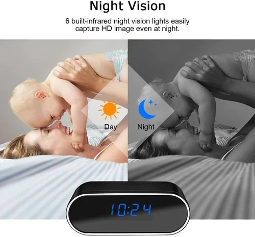Vista 3 de Mini cámara 1080P HD inalámbrica de seguridad para interiores con control de aplicación, pequeña cámara con detección de movimiento, visión