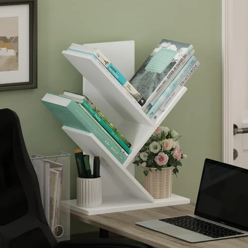 Vista 251 de Furinno - Estantería de cubos de 5 niveles serie Luder para libros y almacenamiento, color roble francés