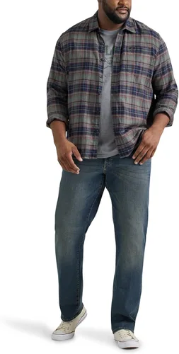 Vista 4 de Lee - Pantalón vaquero para hombres grandes y altos, serie Extreme Motion, corte relajado y recto