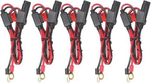 Vista 9 de SPARKING Conjunto de terminales de anillo de conexión rápida/desconexión del arnés de terminal SAE de 2 pies, fusible de 10 A (2 pies)