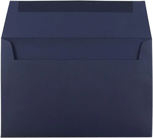 Vista 2 de JAM PAPER Sobres de invitación A10 Premium - 6 x 9 12 - Azul marino - Paquete de 50