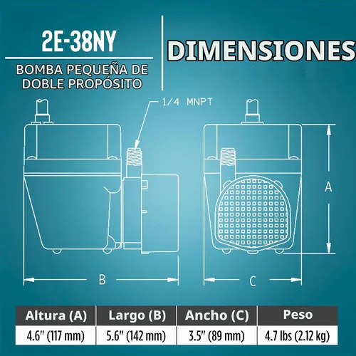 Vista 3 de Little Giant Bomba sumergible manual en línea/sumergible 2E-38NT 115V