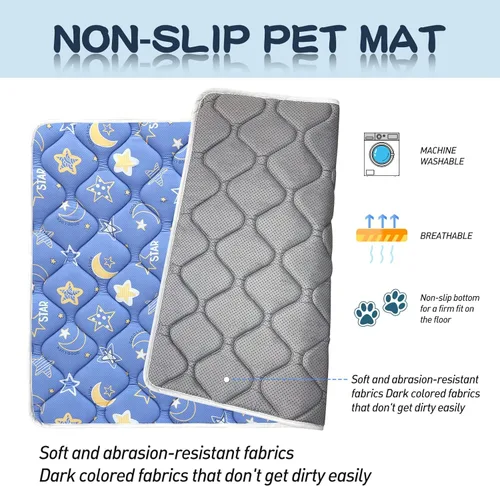 Vista 2 de Bubble bear - Tapete para jaula de perro ultra suave, lavable y antideslizante para perros pequeños, medianos y grandes, de color oscuro