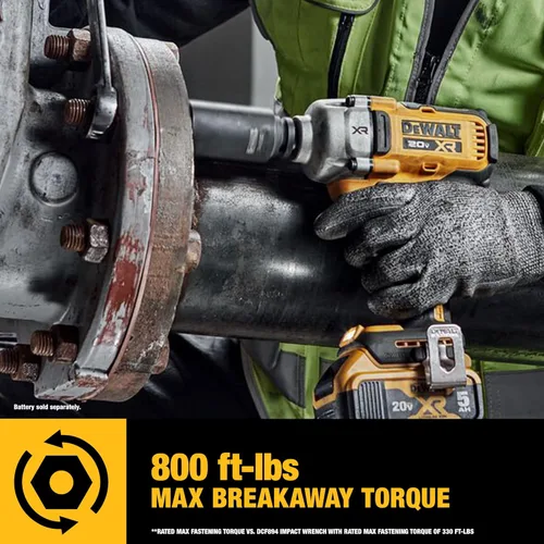 Vista 4 de Dewalt DCF891BR 20V MAX XR Llave de impacto inalámbrica de iones de litio de 1/2 pulgada sin escobillas con yunque de anillo de cerdo