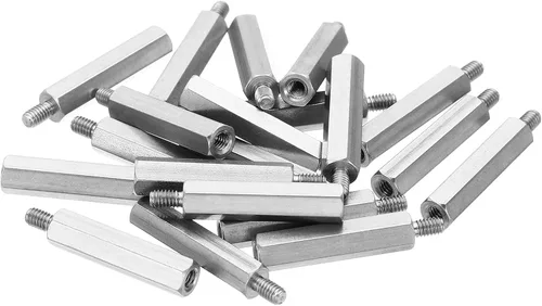 Vista 25 de PATIKIL M3x6mm+0.157 in - Separador hexagonal macho-hembra, paquete de 20 tornillos de separación de PCB de acero inoxidable para placas base, cajas
