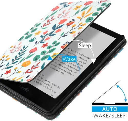 Vista 174 de CoBak Funda inteligente para Kindle Paperwhite de 6.8" de 11ª generación 2021 con función de encendido automático, ligera, delgada, de piel **Salvia