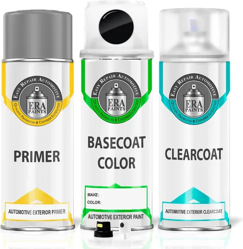 Vista 17 de ERA Paints KH3 – Obsidiana negra para NISSAN Exact Match Automotive Touch Up Paint Spray – Kit esencial 2K