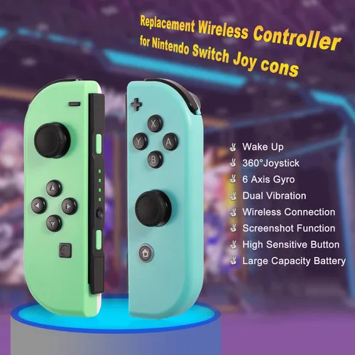 Vista 2 de Joy Cons for Switch Nintendo Left and Right Switch Joy Con Controllers Left Right Wireless Remote Replacement for Switch Joycons Support Wake-up