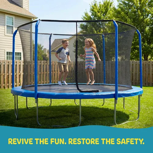 Vista 3 de Machrus Upper Bounce Trampoline Net Replacement for Top-Ring Flex Enclosure System, Tear and Weather-Resistant, Lightweight, Foldable