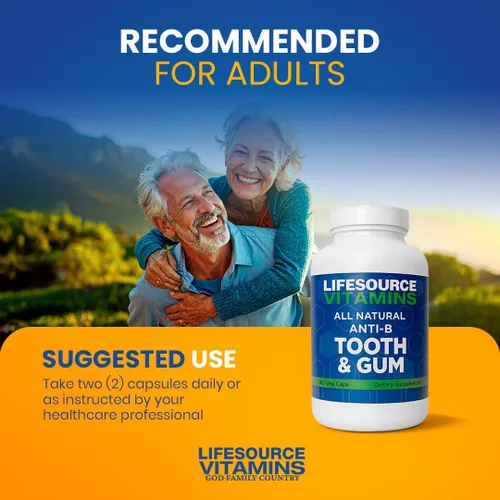Vista 5 de LifeSourceVitamins Dientes y encías - Anti-B - Soporte - 90 cápsulas - Fórmula patentada - LVs, 1 unidad (paquete de 1)