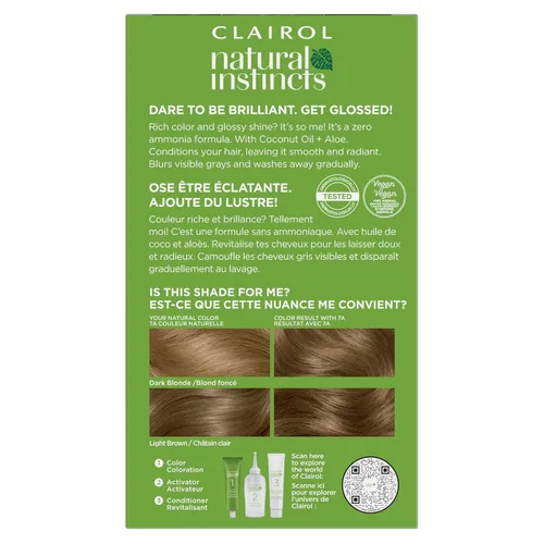 Vista 84 de Clairol Natural Instincts - Tinte semipermanente para el cabello, color negro 2, paquete de 1 unidad 2 negro