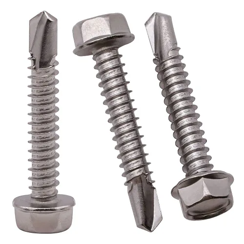 Vista 11 de Tornillos autoperforantes de cabeza hexagonal #8 x 1 (paquete de 100) (1/2 a 2 pulgadas disponibles), 410 tornillos de chapa autoperforantes